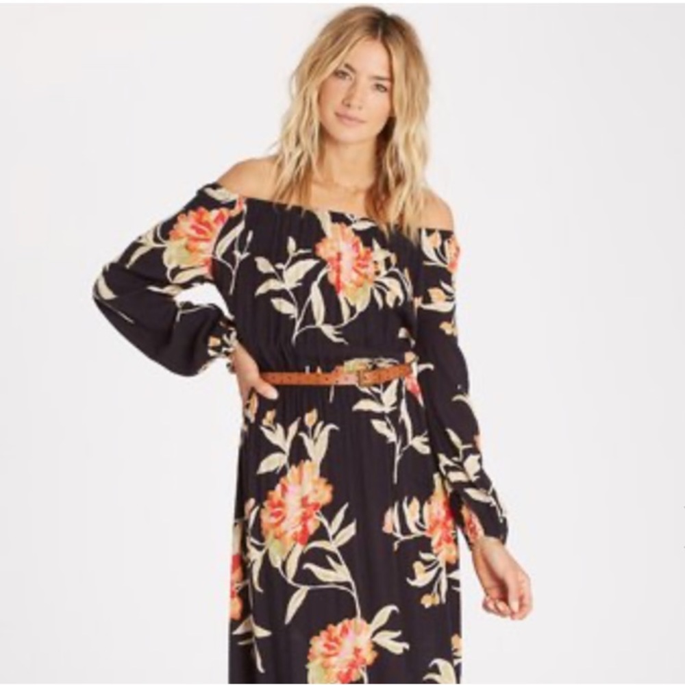 Billabong Floral “Crystal Ball” Maxi Dress (S)
